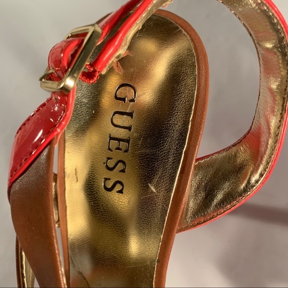 Guess Summer Love Heels Brown and Coral Heels - Picture 7 of 13